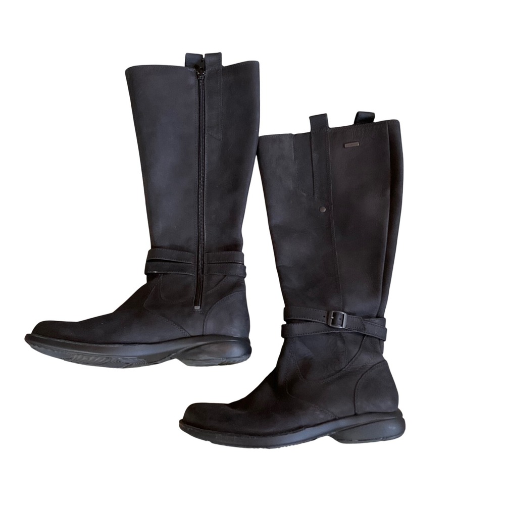 Merrell Tetra Strap Waterproof Boots Womens 7 Black Leather Tall J41146